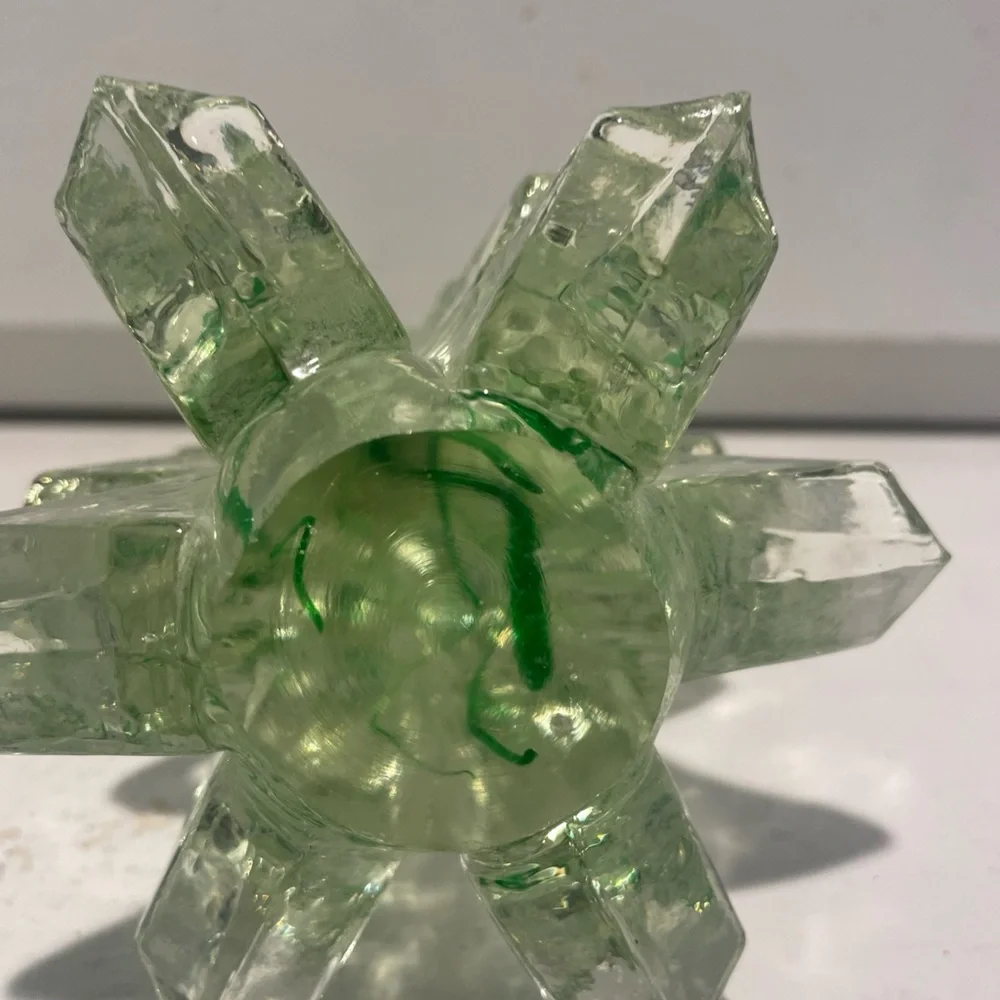 Vintage Set Of Two Studio Art Glass Swirl Christmas Trees 🌲 - Picture 12 of 12